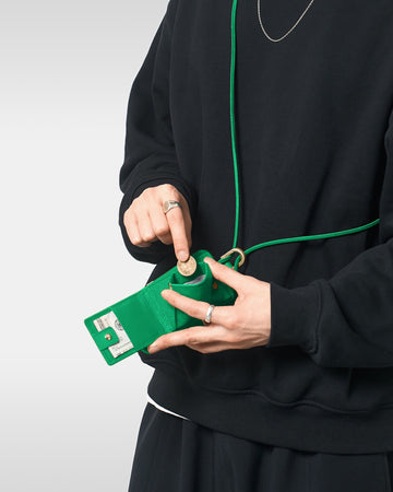 レザーストラップ + iPhoneケースセット - ジョリーグリーン