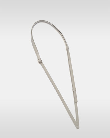 アジャスタブルレザーストラップ付iPhoneアクセサリー - ホワイトベージュ