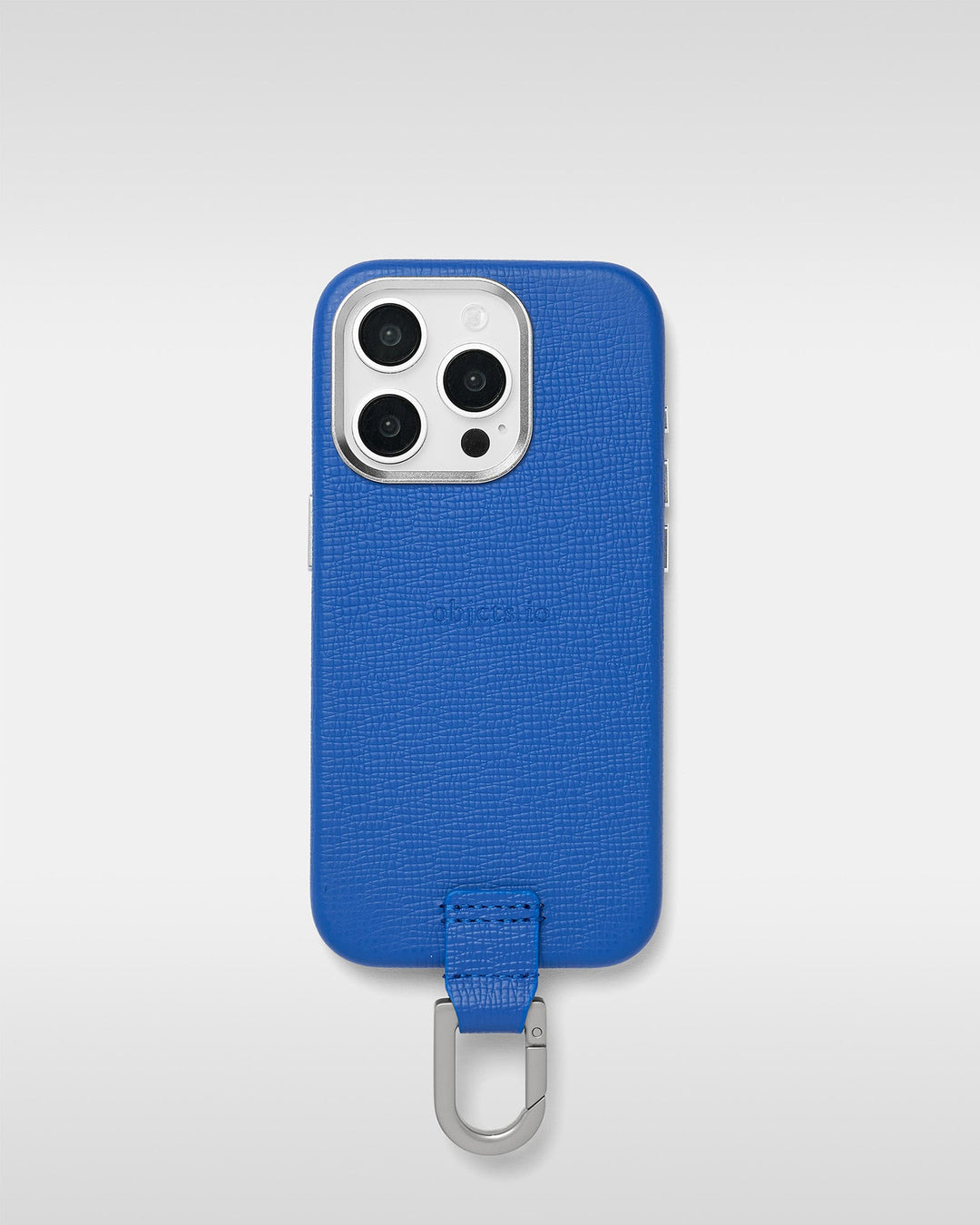 カラビナ付iPhoneケース - ラピスブルー