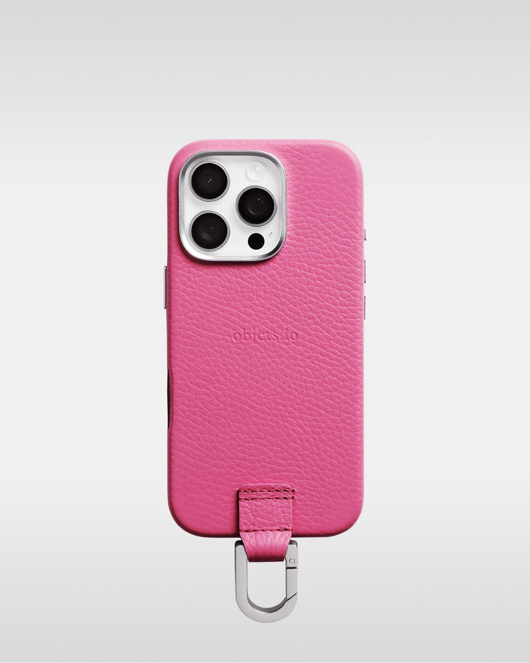 カラビナ付iPhoneケース - ショッキングピンク