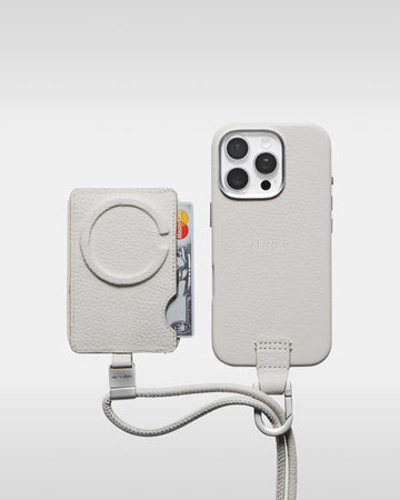 デタッチャブルストラップ + iPhoneケースセット - マシュマロ