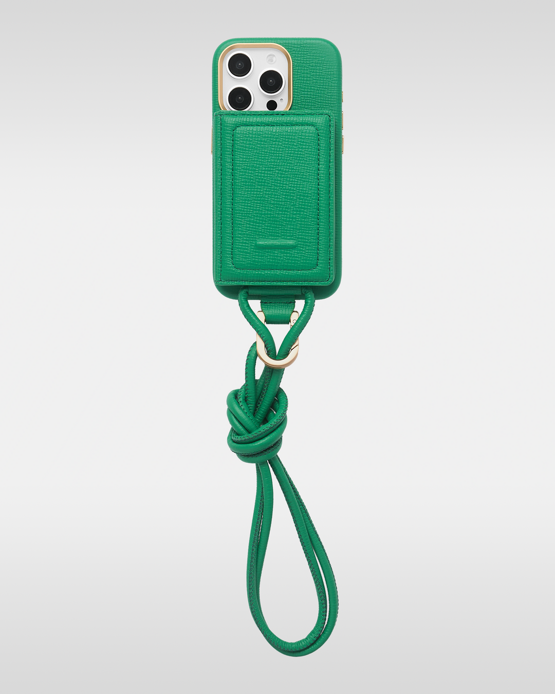 レザーストラップ + iPhoneケースセット - ジョリーグリーン