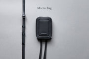 アジャスタブルレザーストラップ付iPhoneアクセサリー - ブラック