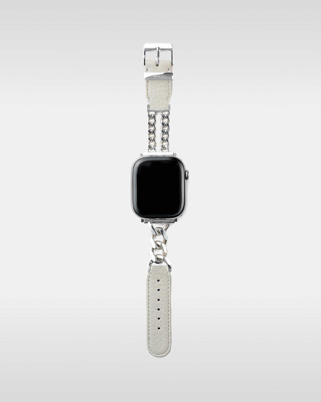 レザーハイブリッドチェーンバンド シルバー925 for Apple Watch