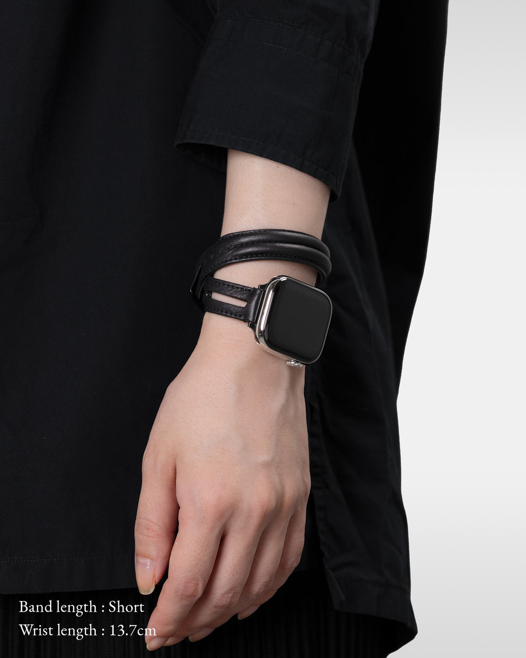 レザーハイブリッドダブルラップバンド for Apple Watch