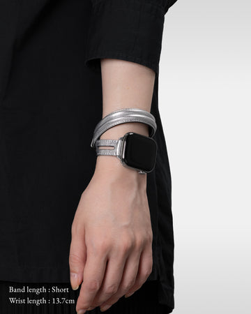 レザーハイブリッドダブルラップバンド for Apple Watch