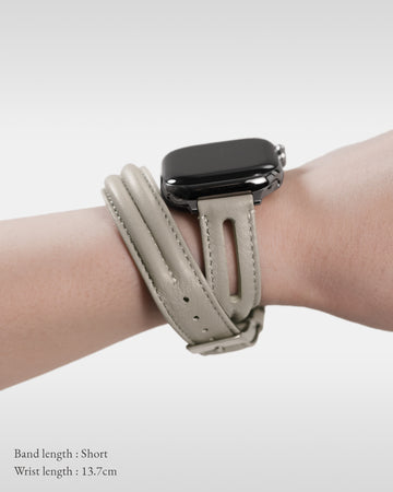 レザーハイブリッドダブルラップバンド for Apple Watch
