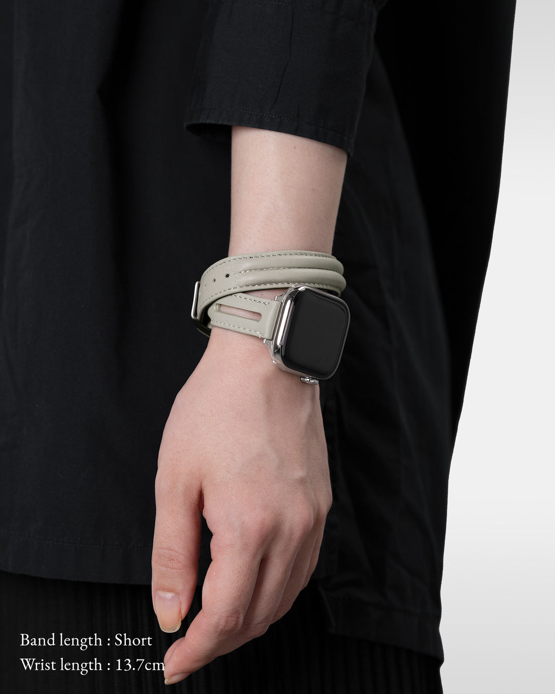 レザーハイブリッドダブルラップバンド for Apple Watch