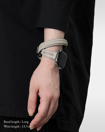 レザーハイブリッドダブルラップバンド for Apple Watch