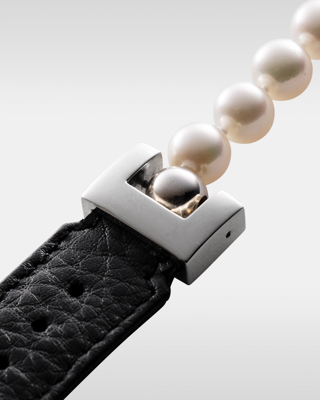 レザーハイブリッドダブルラップバンド パール for Apple Watch