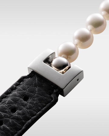 レザーハイブリッドダブルラップバンド パール for Apple Watch