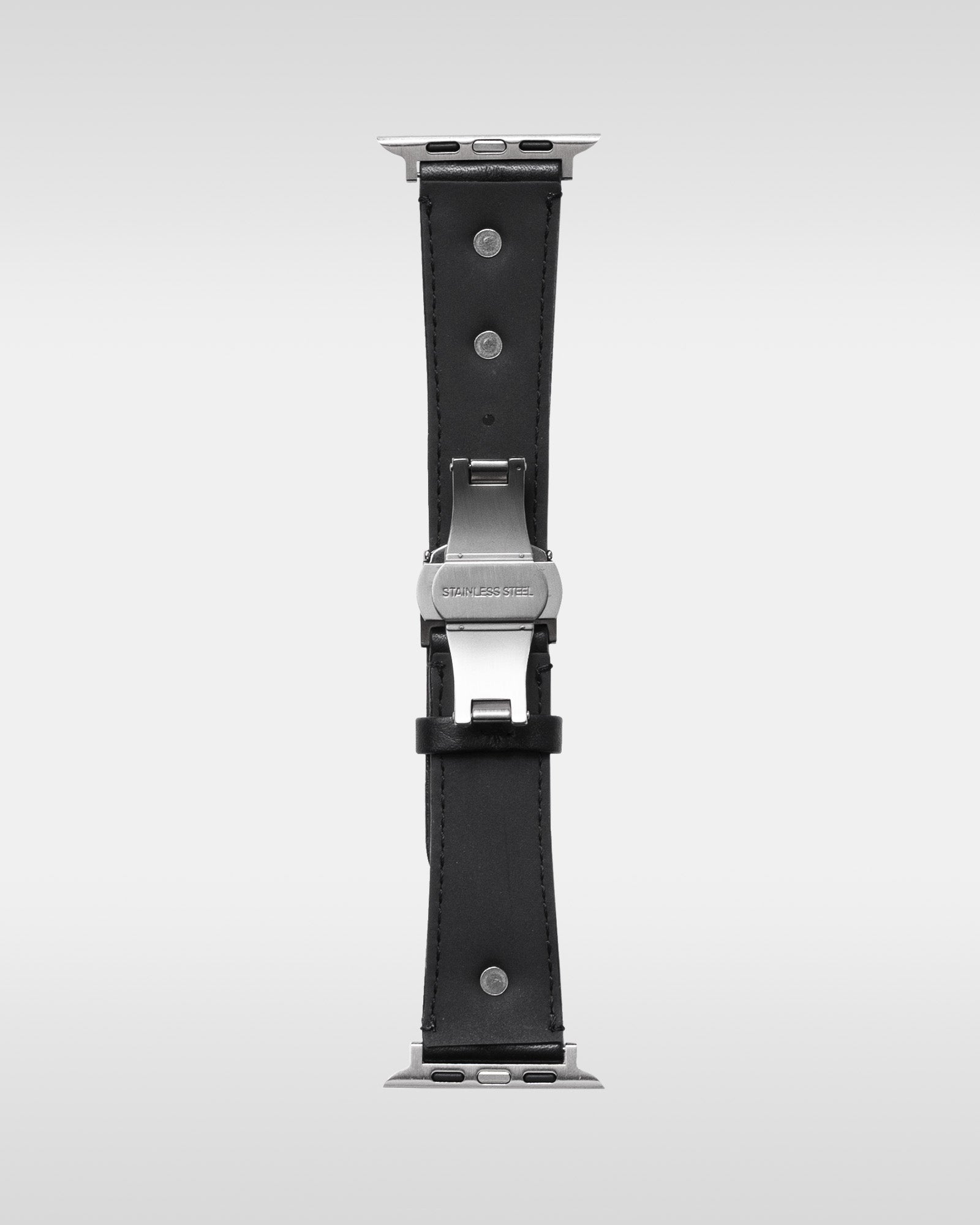 レザーハイブリッドバンド シルバースタッズ for Apple Watch