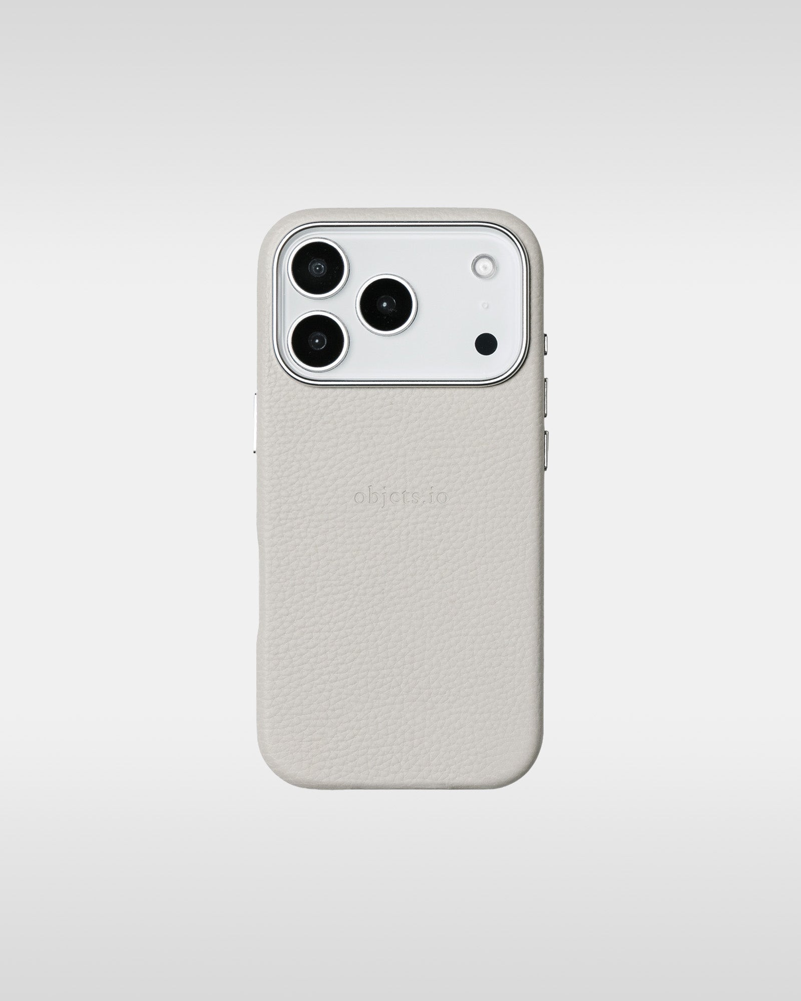 カラビナ付 iPhoneケース - ホワイトベージュ - iPhone 16/15/14対応