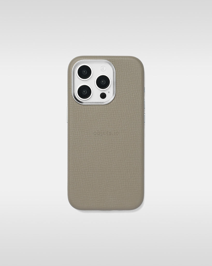 objects.io iPhone15ケース+ウォレット　トープ レザー製 iPhoneケース セット / ストラップ付スマホケース