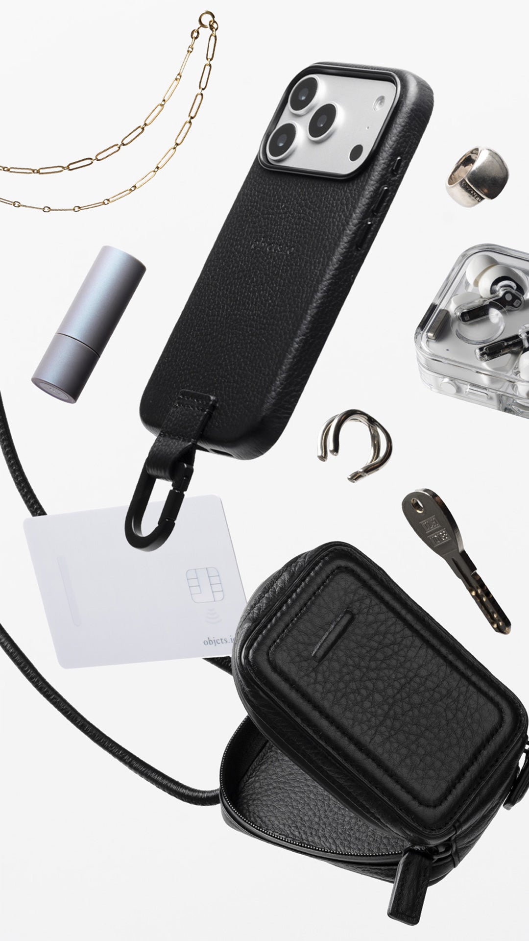 iPhoneアクセサリーコレクション ｜レザー製ショルダーストラップ