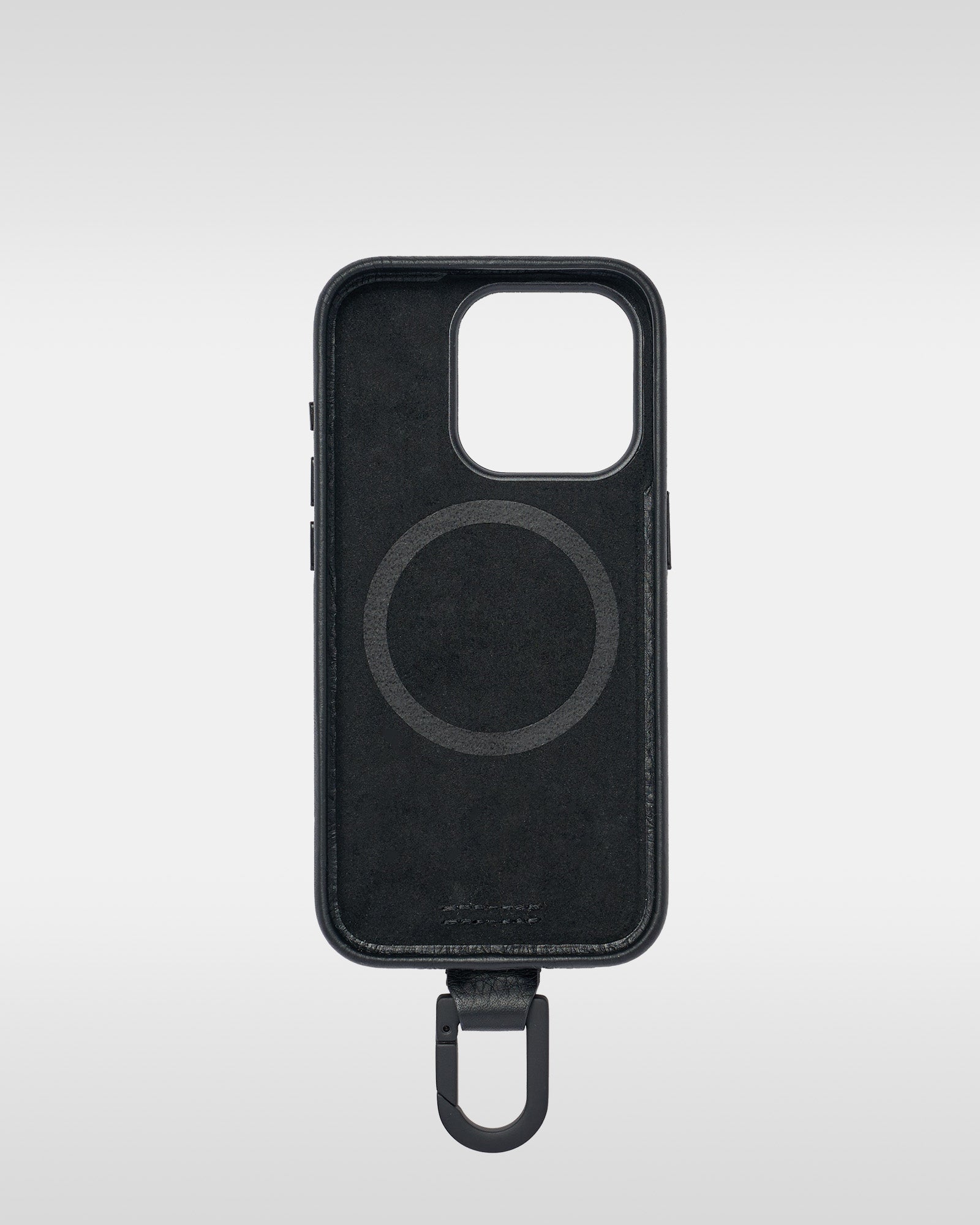 【新品未使用】objcts.io iPhone16proケースからナビ付きケース カラビナ付 iPhoneケース - ブラック - iPhone 17/16/15/14対応