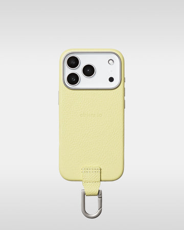デタッチャブルストラップ + iPhoneケースセット - バターイエロー