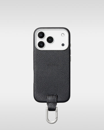 レザーストラップ + iPhoneケースセット - チャコール