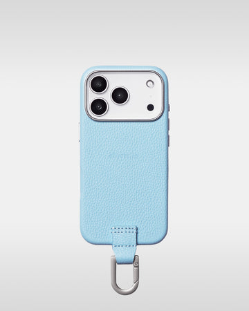 デタッチャブルストラップ + iPhoneケースセット - ライトブルー
