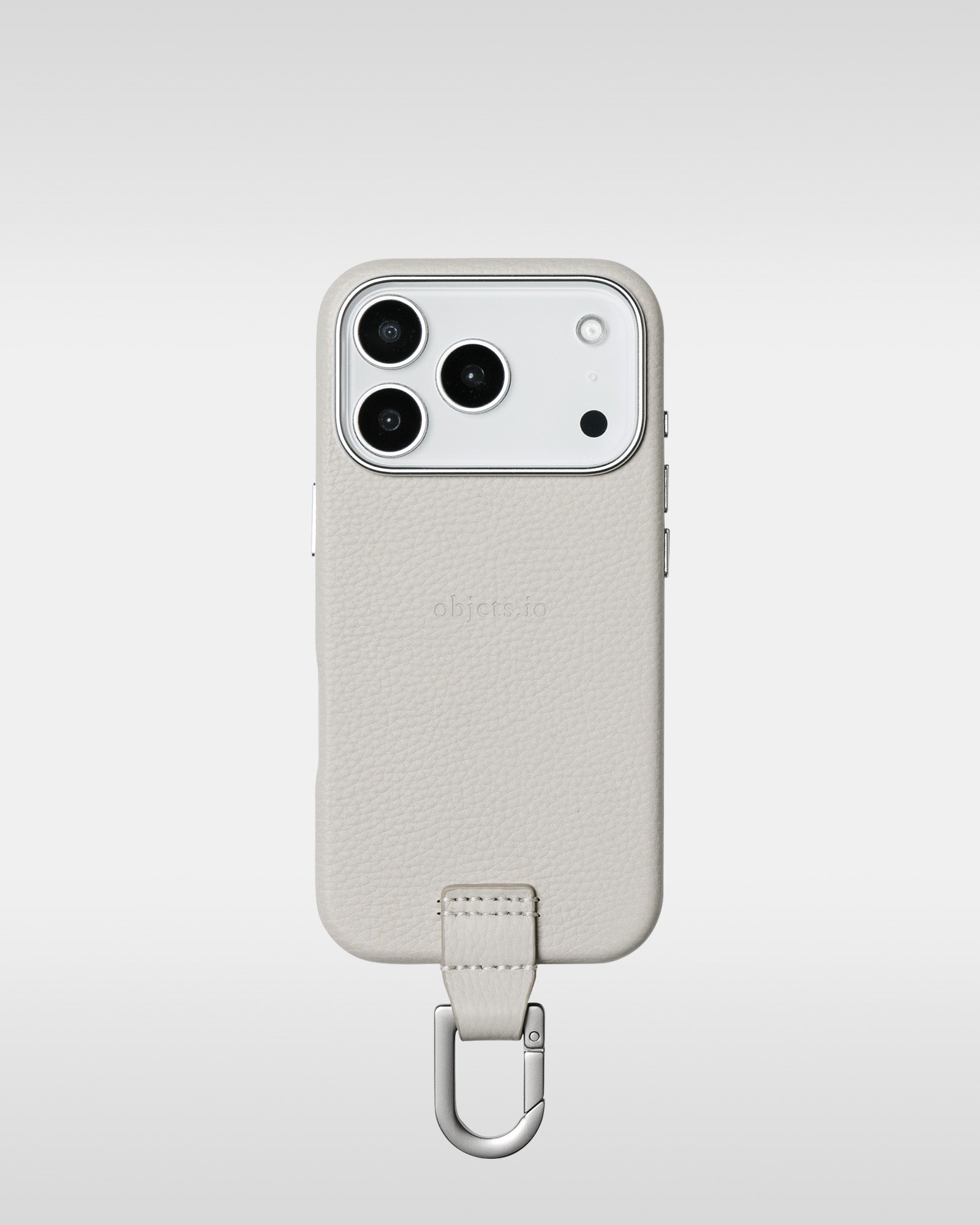 カラビナ付 iPhoneケース - マシュマロ - iPhone 17/16/15対応