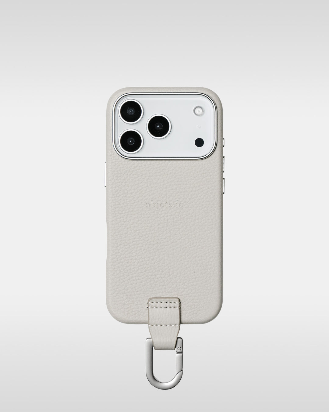 アジャスタブルレザーストラップ + iPhoneケースセット - ラムレザーパース - マシュマロ