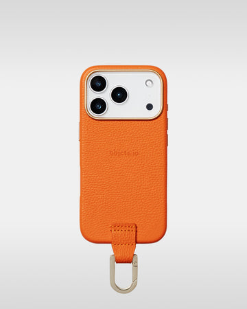 レザーストラップ + iPhoneケースセット - パンプキン