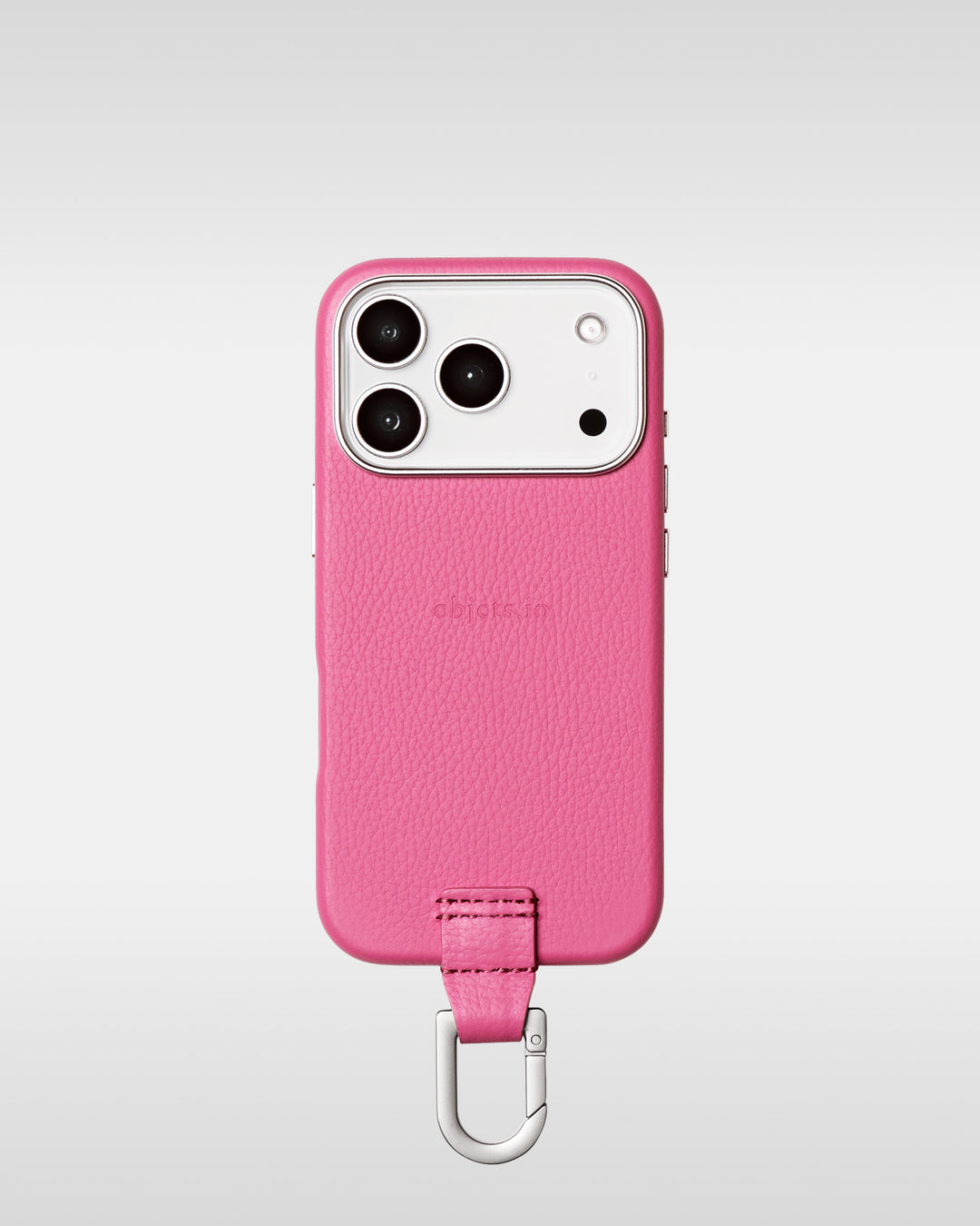 カラビナ付iPhoneケース - ショッキングピンク