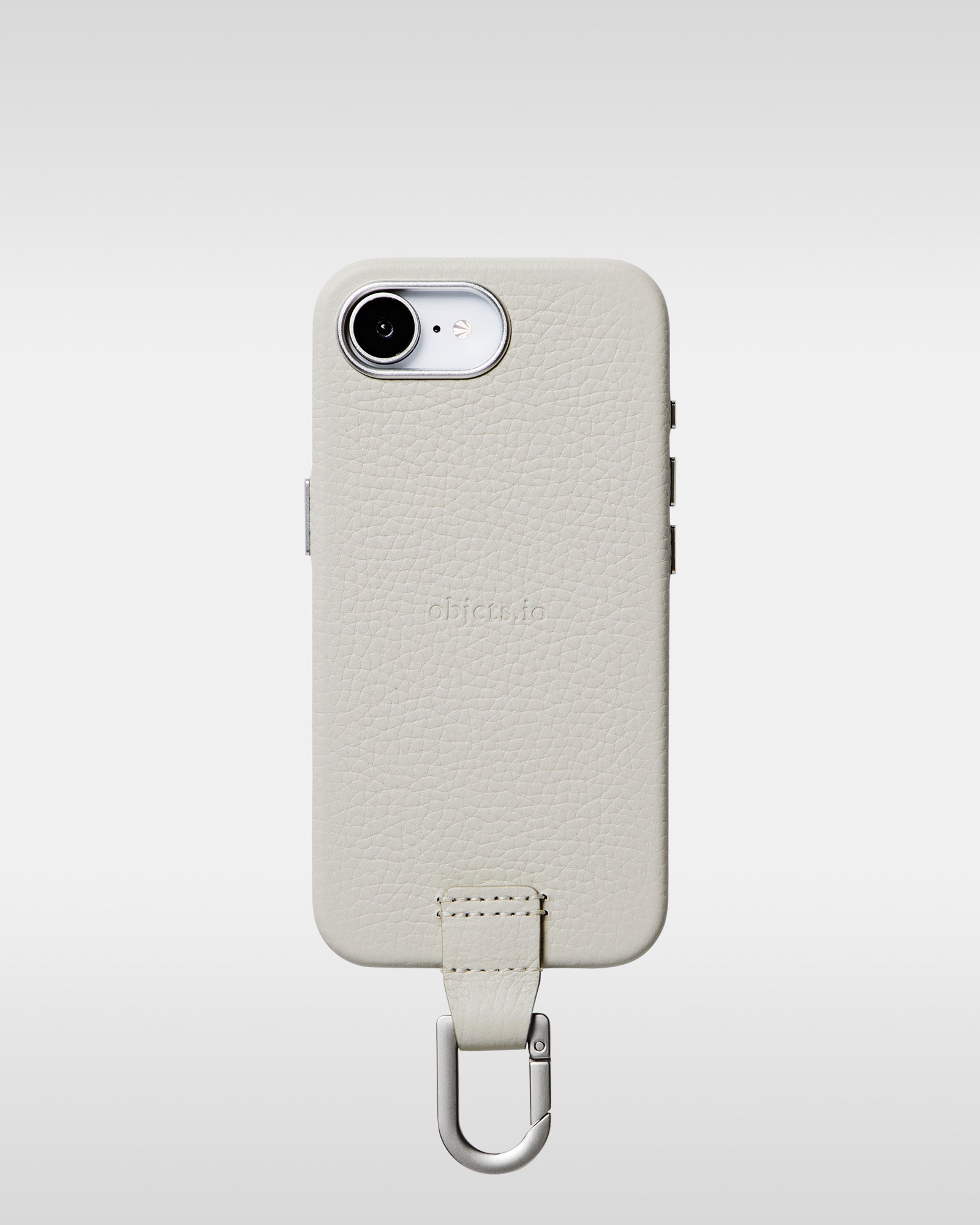 新品★objcts.io★カラビナ付iPhoneケース★16pro マシュマロ カラビナ付 iPhoneケース - マシュマロ - iPhone 17/16/15対応