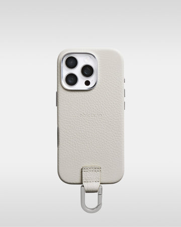 カラビナ付iPhoneケース - マシュマロ