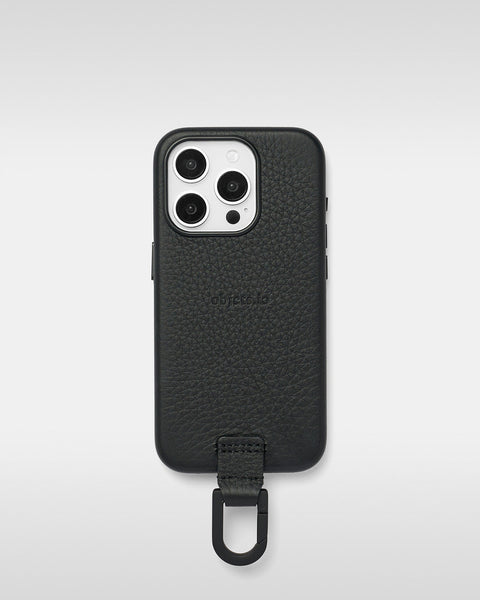 objcts.io iPhone15ケース レザー製 iPhoneケース セット / ストラップ付スマホケース