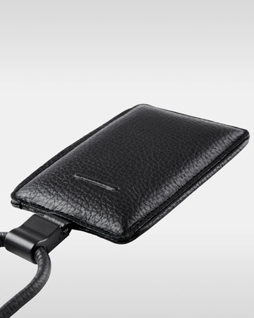 デタッチャブルストラップ付iPhoneアクセサリー - ブラック