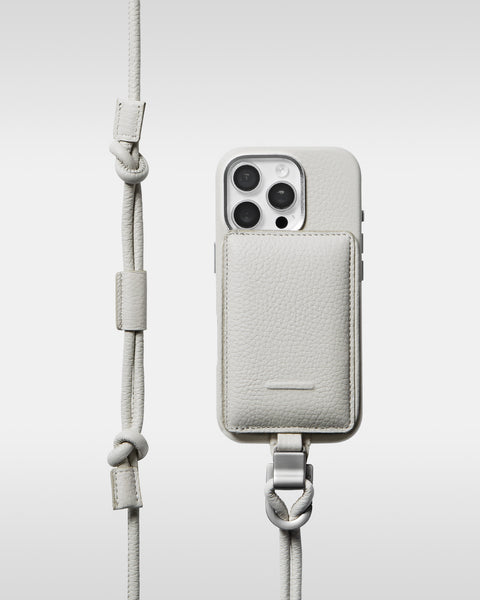 レザー製 iPhoneケース セット / 着脱可能ストラップ付スマホケース