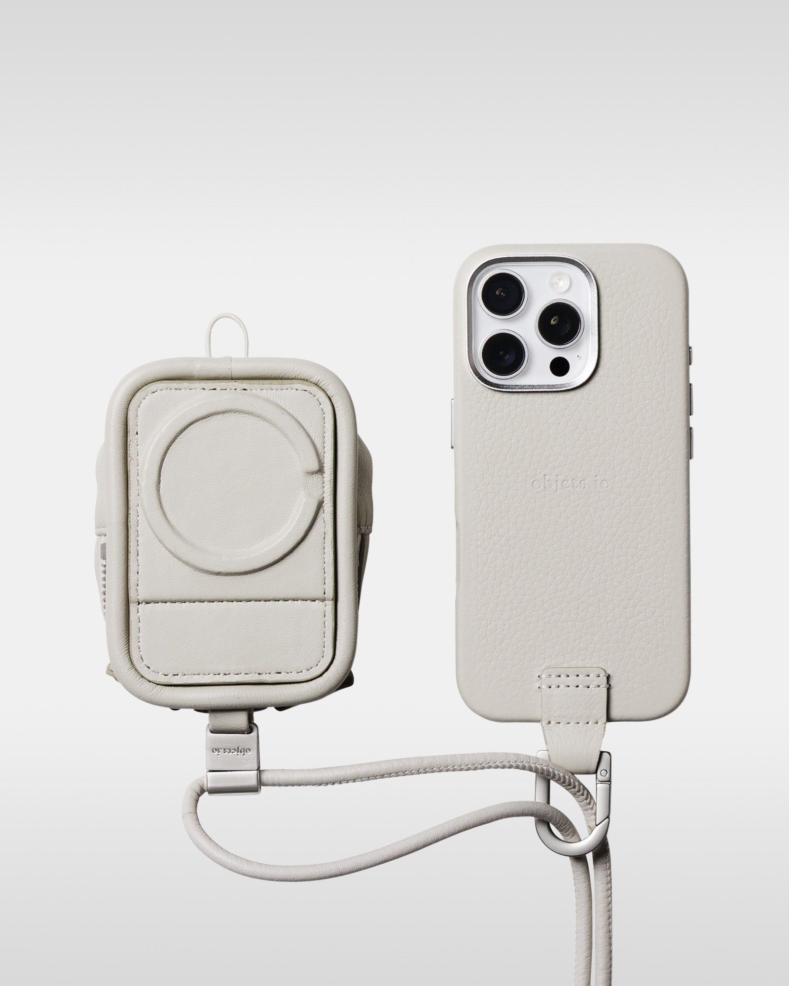 apple様翌日 iPhone 17 / 16対応 レザーケースセット｜着脱ストラップ付きシープ