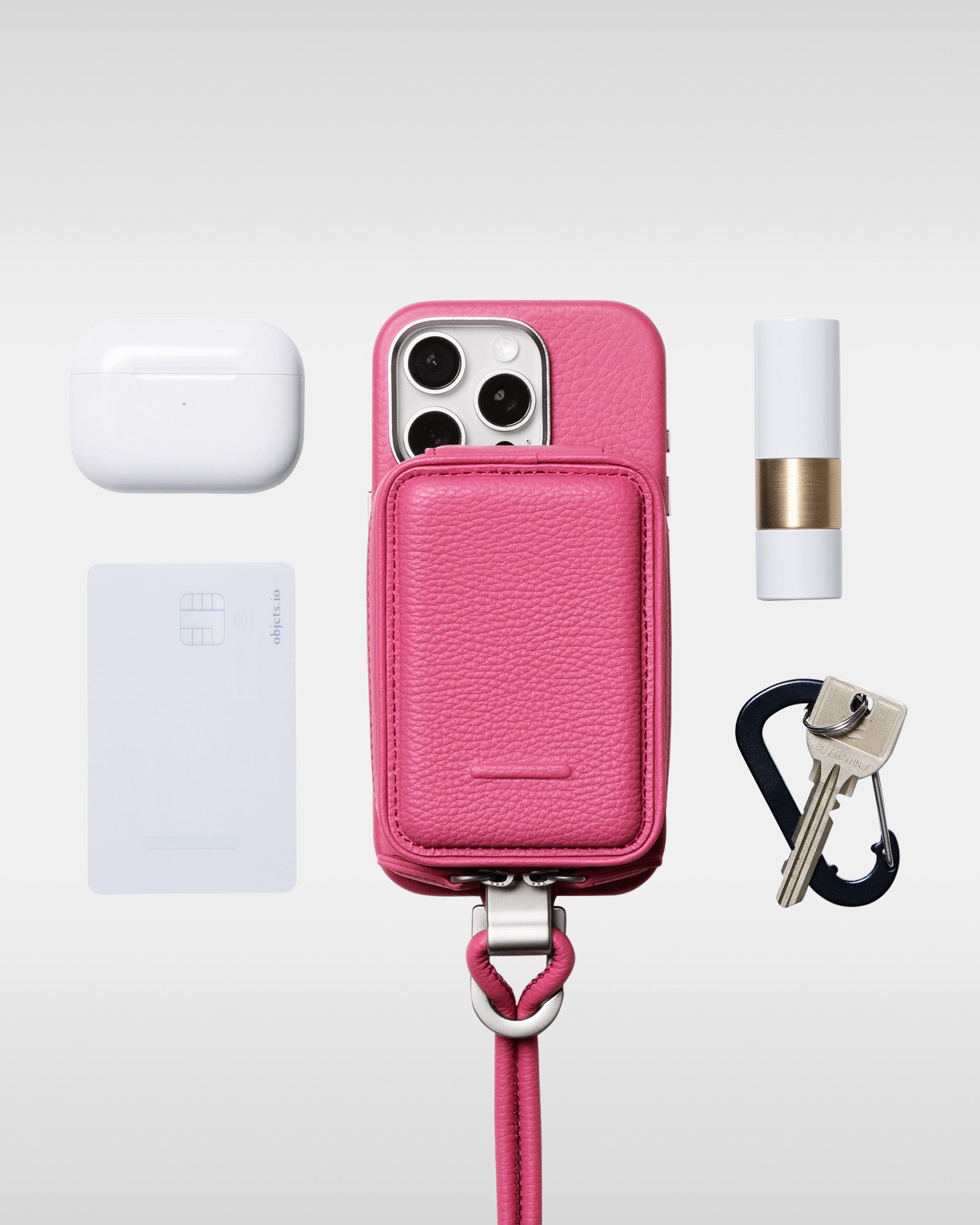 objcts.io iPhone16プロマックスケースとマイクロポーチ objcts.io iPhone16プロマックスケースとマイクロポーチ レザー
