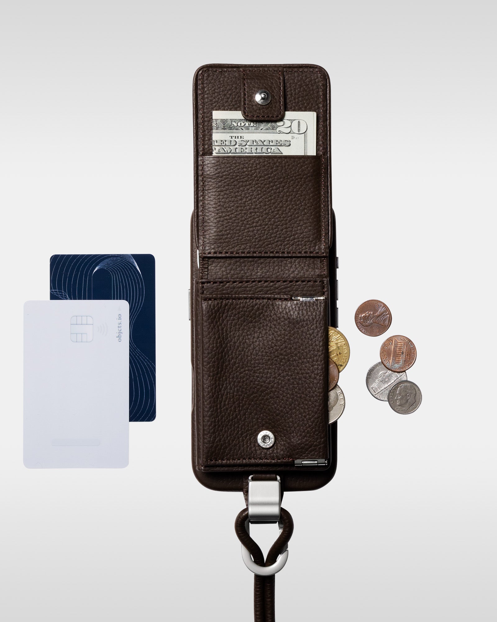 レザー製 iPhoneケース セット / 着脱可能ストラップ付スマホケース