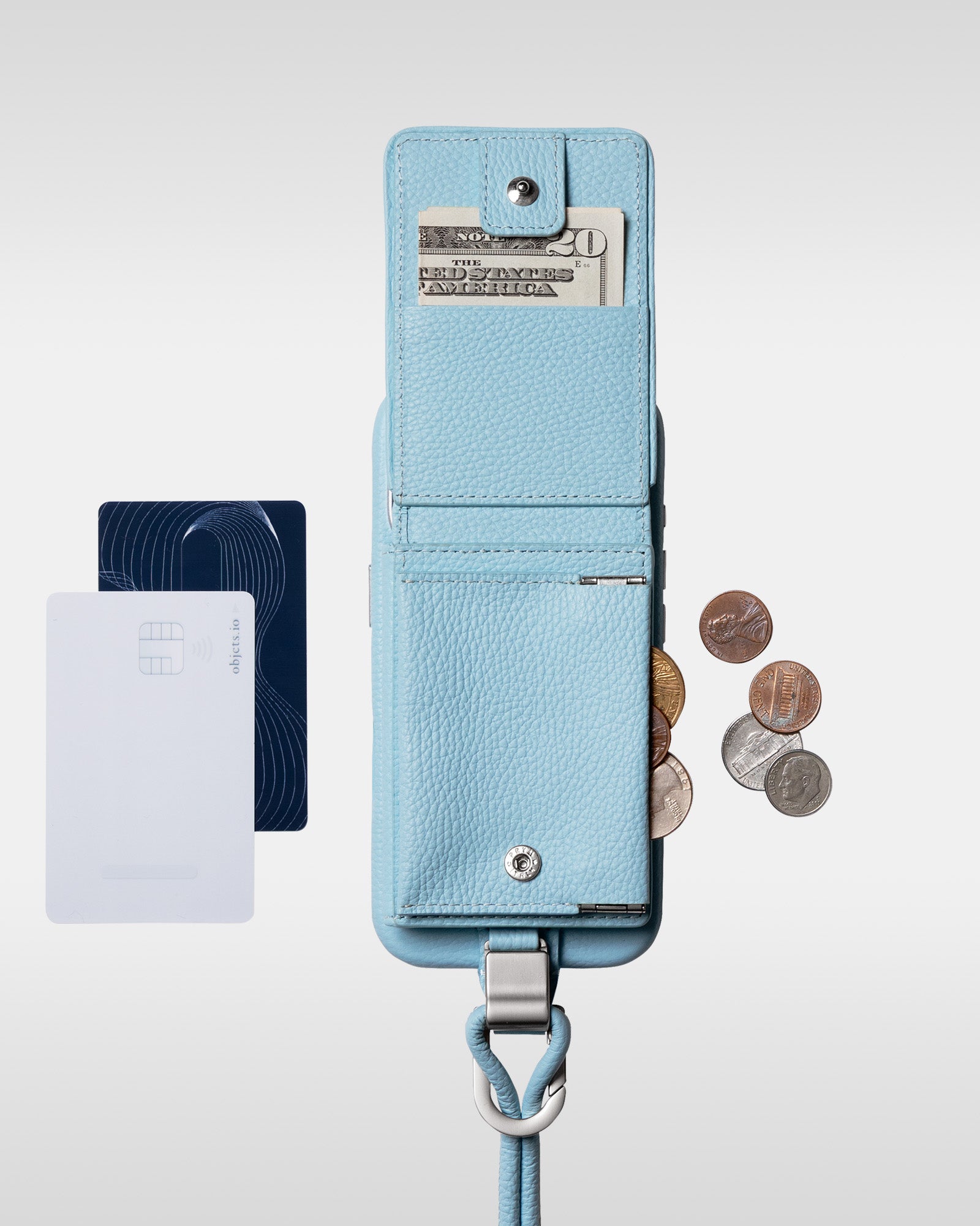 object.io 土屋鞄 iPhone15 携帯ケース セットブルー iPhone 15シリーズ対応。コーディネートに映える色鮮やかなレザー製