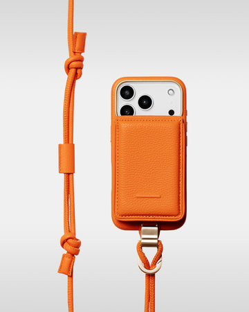 デタッチャブルストラップ + iPhoneケースセット - パンプキン