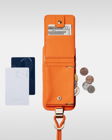 デタッチャブルストラップ + iPhoneケースセット - パンプキン