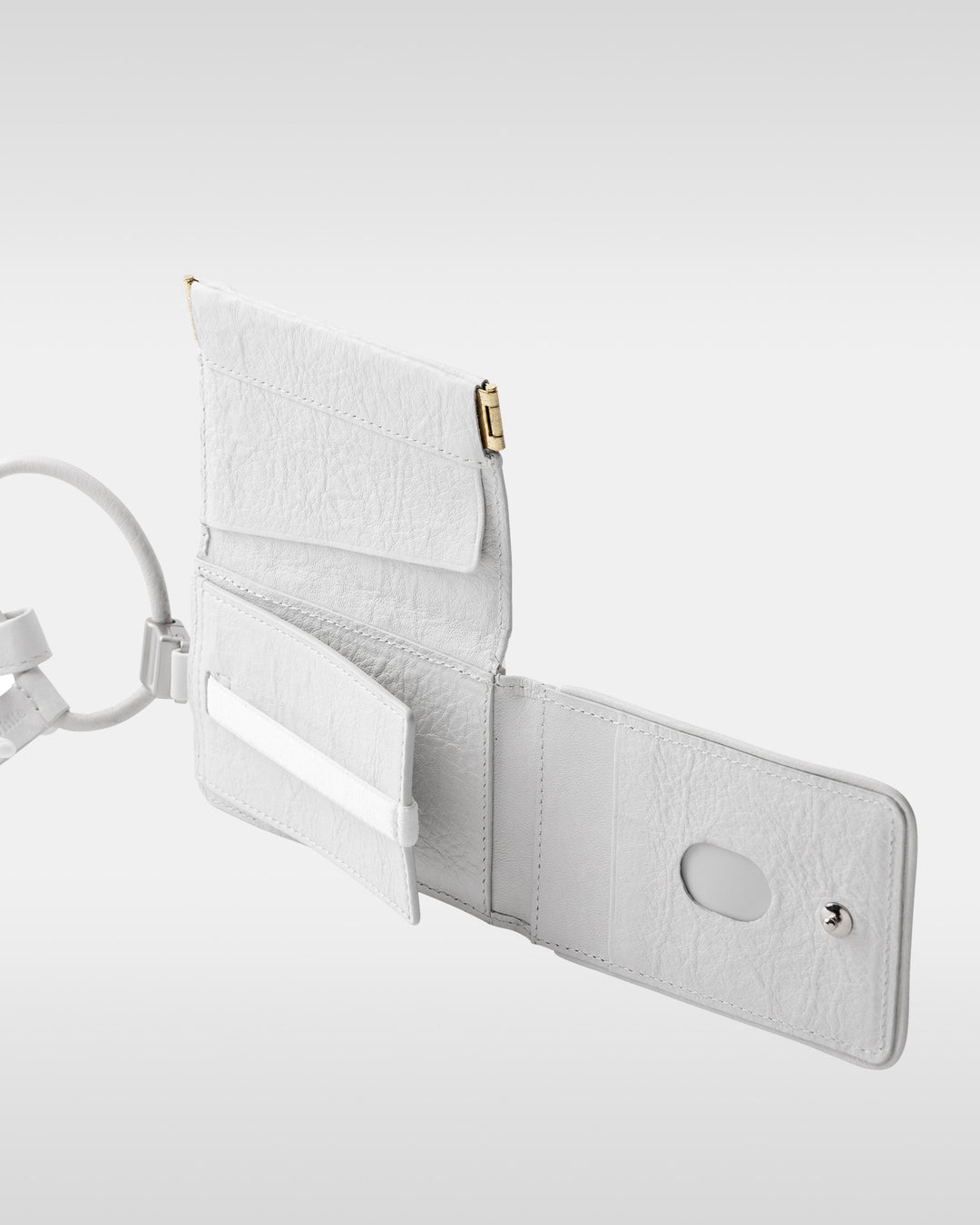 デタッチャブルストラップ + iPhoneケースセット objcts.io × meanswhile ダイニーマ®レザーウォレット - ホワイト