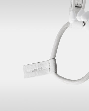 デタッチャブルストラップ付iPhoneアクセサリー objcts.io × meanswhile ダイニーマ®レザーウォレット - ホワイト