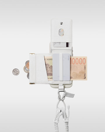 デタッチャブルストラップ + iPhoneケースセット objcts.io × meanswhile ダイニーマ®レザーウォレット - ブラック