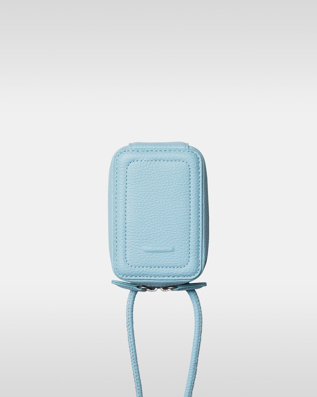 レザーストラップ + iPhoneケースセット - ライトブルー