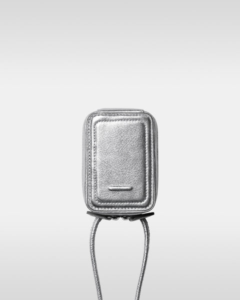 レザーストラップ付iPhoneアクセサリー - シルバー – objcts.io