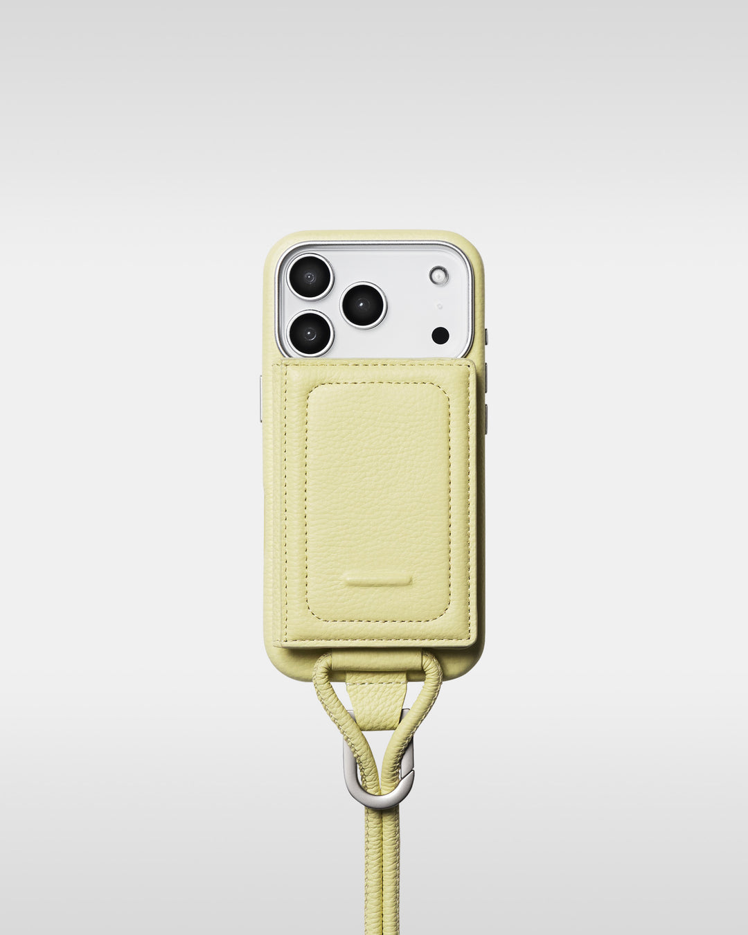 レザーストラップ + iPhoneケースセット - バターイエロー