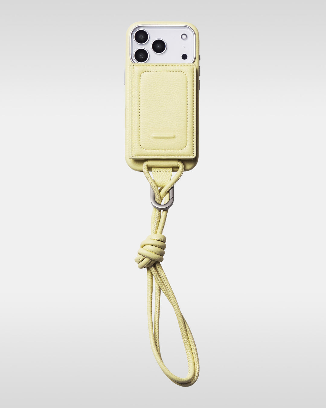 レザーストラップ + iPhoneケースセット - バターイエロー