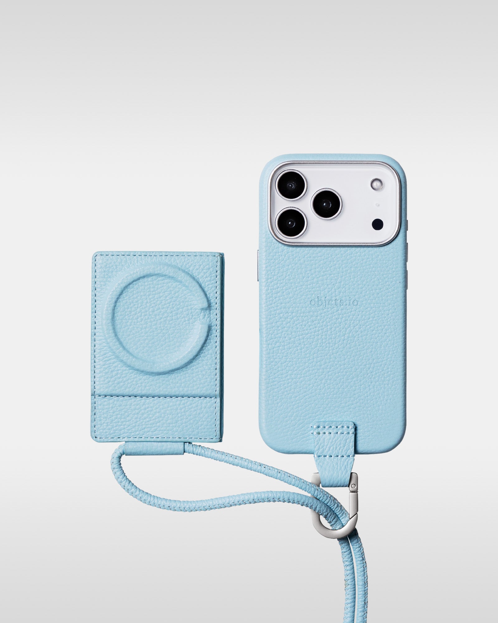 レザー製 iPhoneケース セット / ストラップ付スマホケース / スマホ