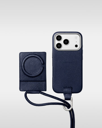 レザーストラップ + iPhoneケースセット - ミッドナイト