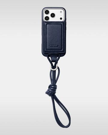 レザーストラップ + iPhoneケースセット - ミッドナイト