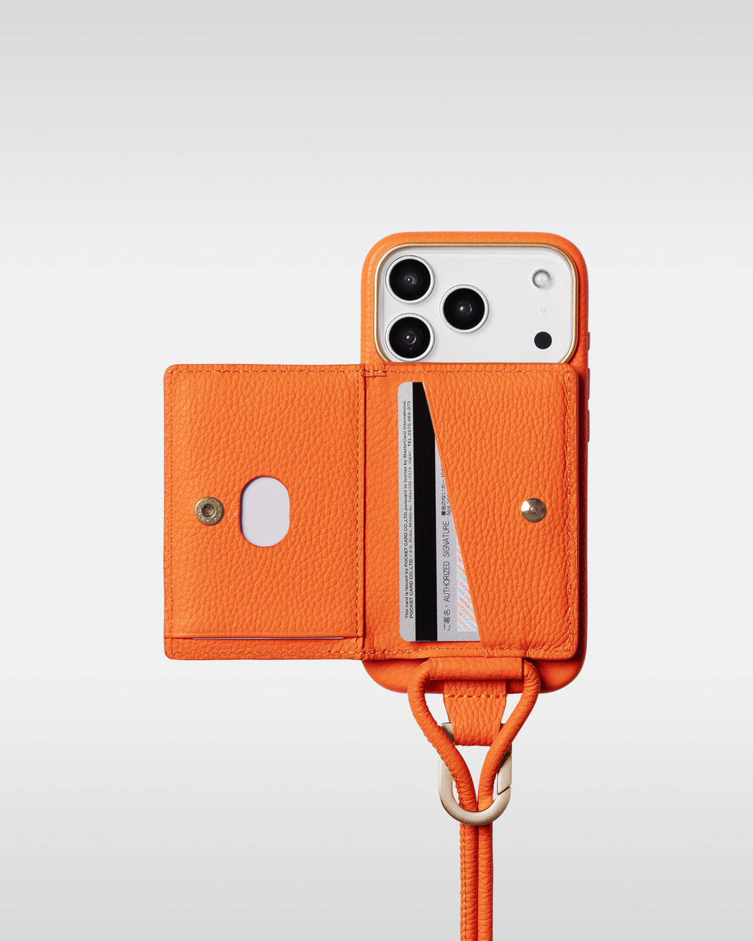 レザーストラップ + iPhoneケースセット - パンプキン