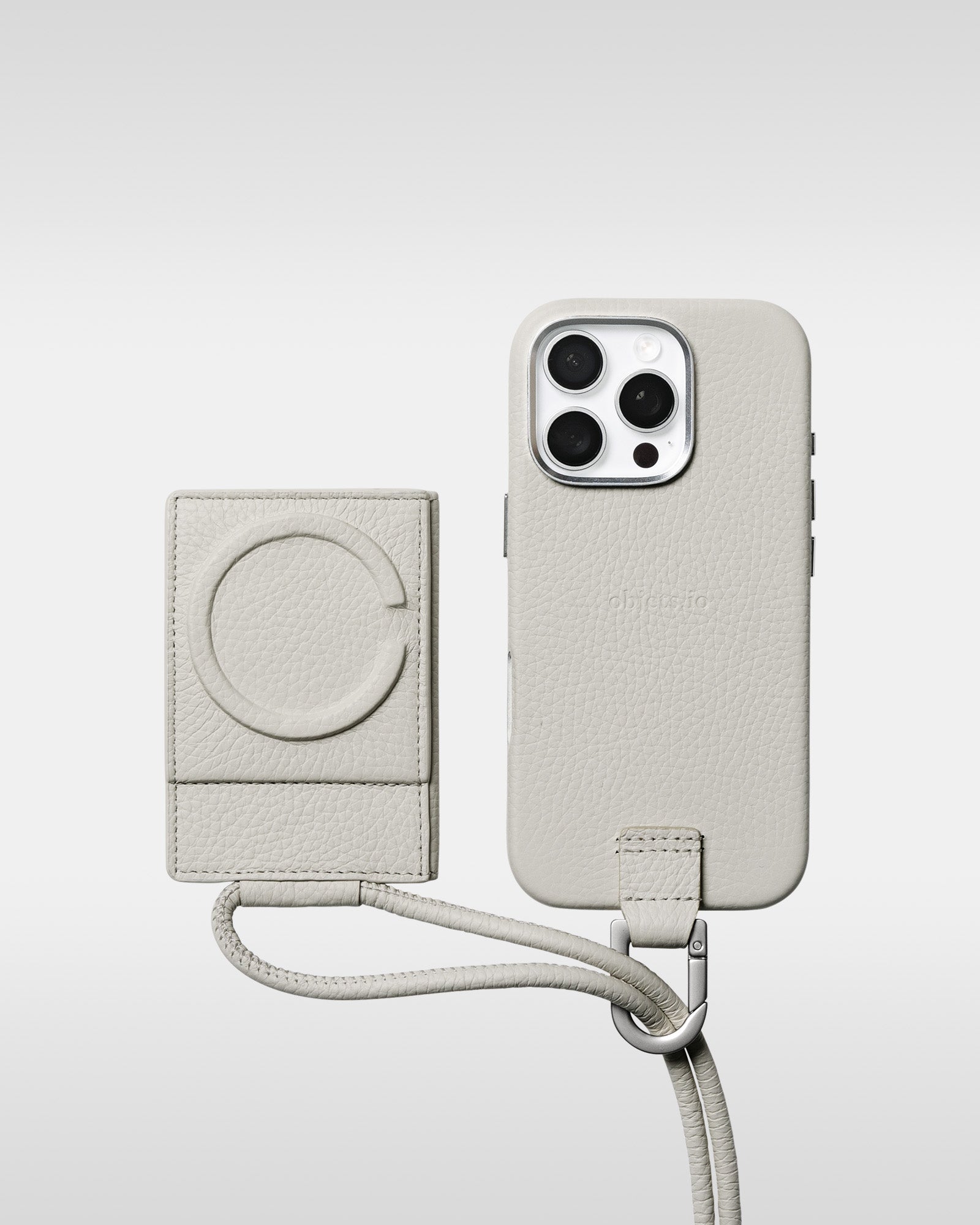 レザー製 iPhoneケース セット / ストラップ付スマホケース